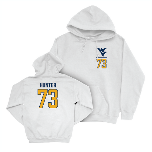 WVU Football White Logo Hoodie   - Andreas Hunter