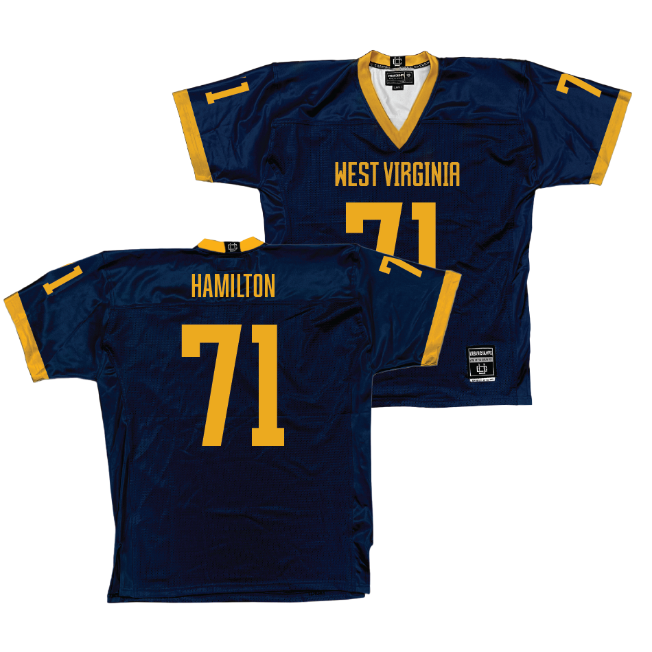 WVU Football Navy Jersey  - Maurice Hamilton