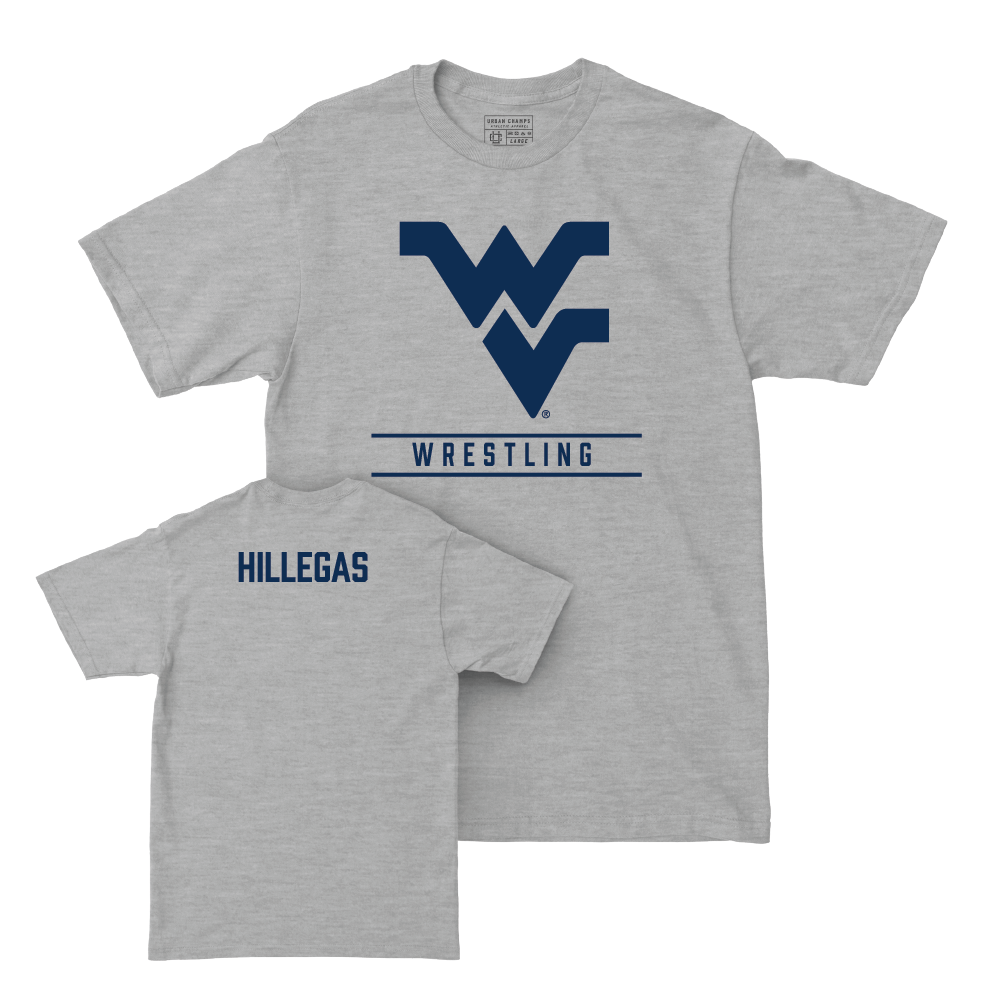 WVU Wrestling Sport Grey Classic Tee  - Sam Hillegas