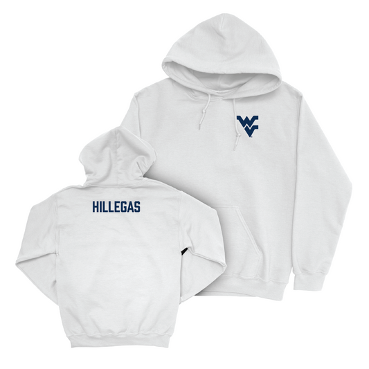 WVU Wrestling White Logo Hoodie  - Sam Hillegas