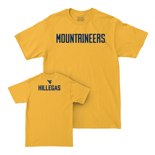 WVU Wrestling Gold Mountaineers Tee  - Sam Hillegas