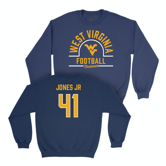 WVU Football Navy Arch Crew   - Curtis Jones Jr