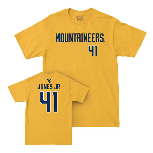 WVU Football Gold Mountaineers Tee   - Curtis Jones Jr