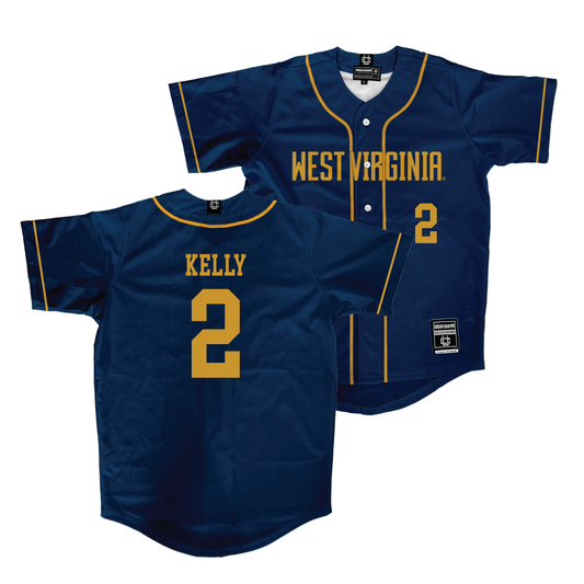WVU Baseball Navy Jersey   - Gavin Kelly