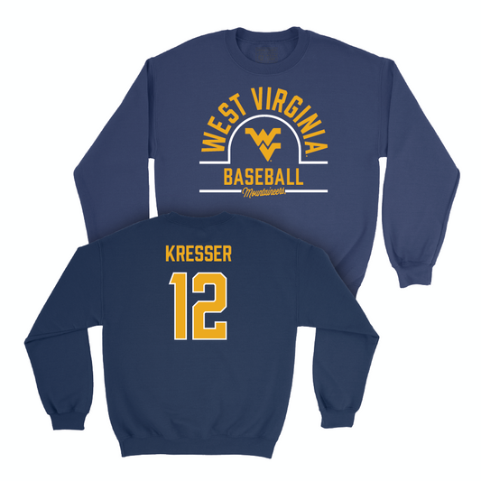 WVU Baseball Navy Arch Crew  - Brodie Kresser