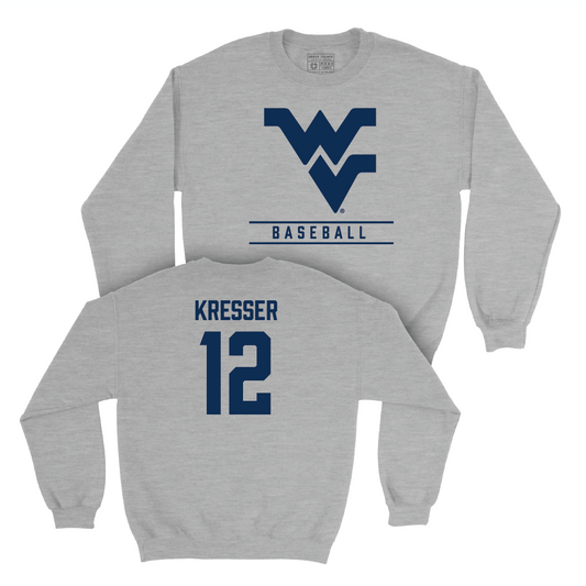 WVU Baseball Sport Grey Classic Crew  - Brodie Kresser