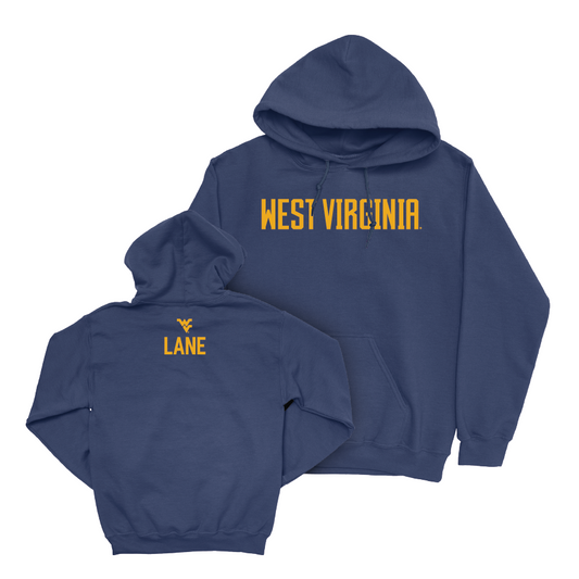 WVU Women's Gymnastics Navy Wordmark Hoodie  - Jurnee Lane