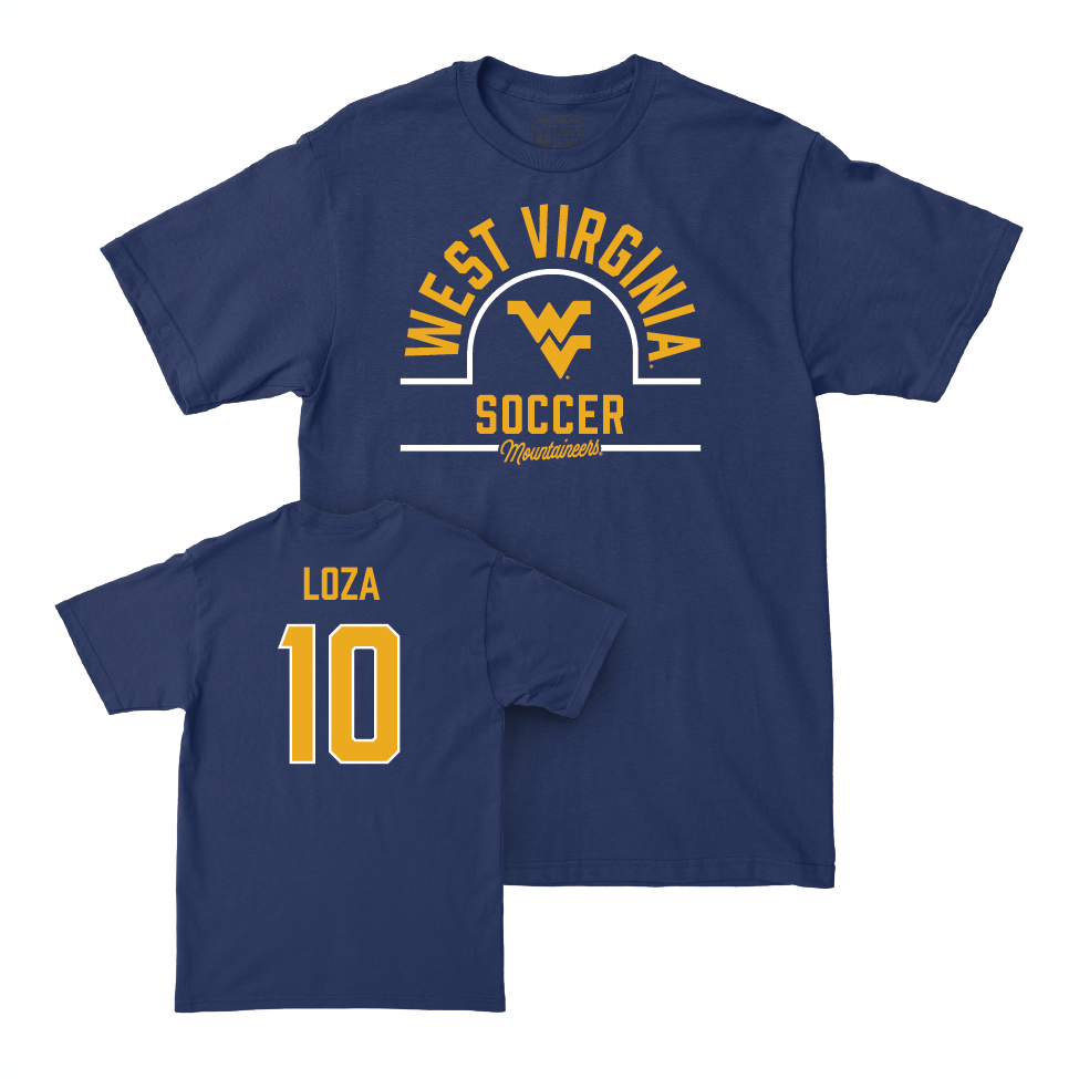 WVU Women's Soccer Navy Arch Tee   - Isabel Loza