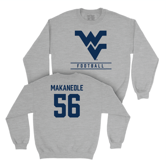 WVU Football Sport Grey Classic Crew   - Kimo Makaneole