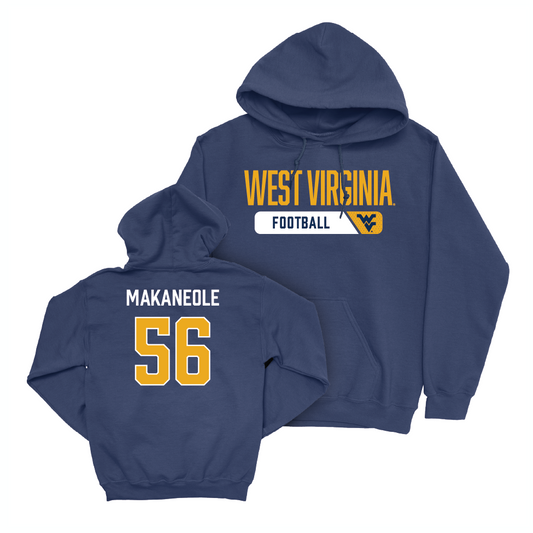 WVU Football Navy Staple Hoodie   - Kimo Makaneole