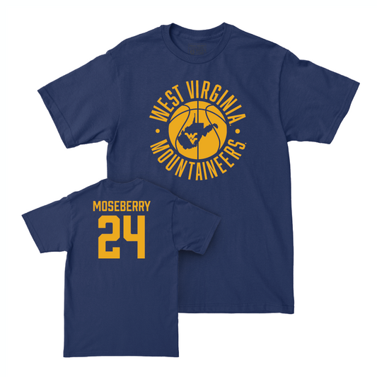 WVU Women's Basketball Navy Hardwood Tee  - Ashala Moseberry