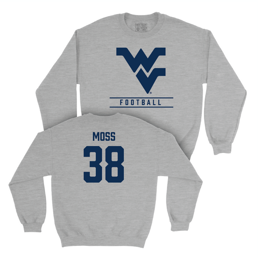 WVU Football Sport Grey Classic Crew   - Macguire Moss