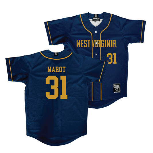 WVU Baseball Navy Jersey  - Alex Marot