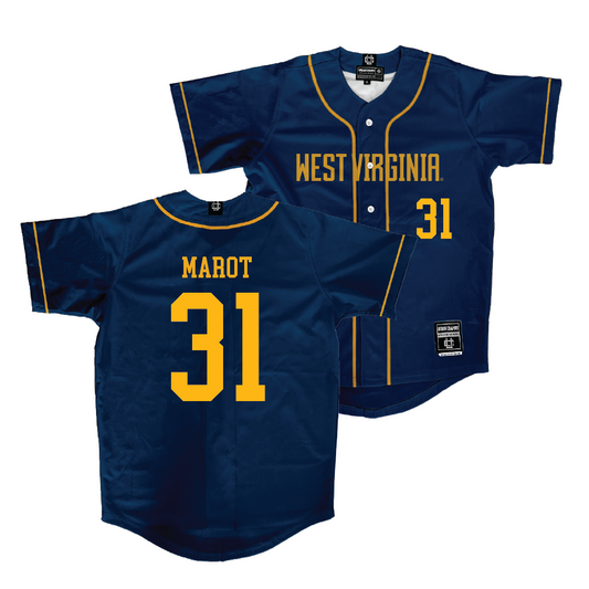 WVU Baseball Navy Jersey  - Alex Marot