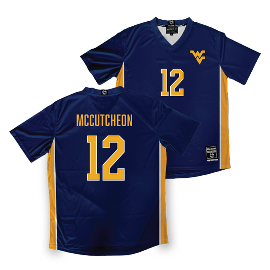 WVU Women's Soccer Navy Jersey - Maya McCutcheon