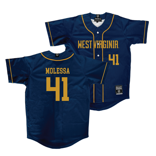 WVU Baseball Navy Jersey    - Maxwell Molessa