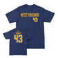WVU Baseball Navy Wordmark Tee   - Robby Porco