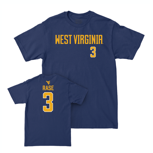 WVU Women's Soccer Navy Wordmark Tee   - Jacey Rase