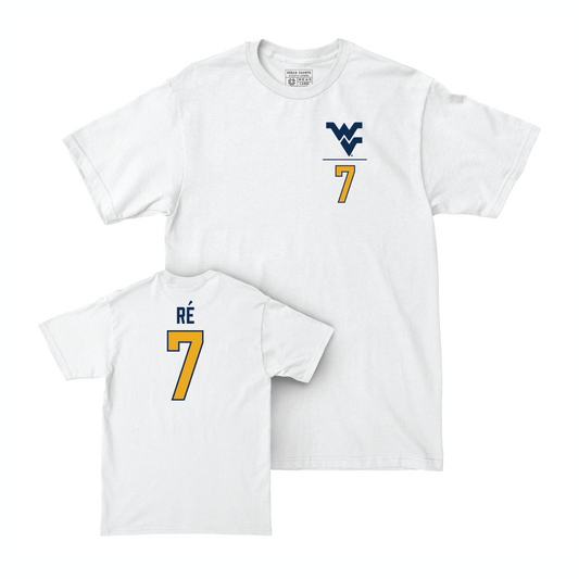 WVU Women's Soccer White Logo Comfort Colors Tee  - Alexis Ré