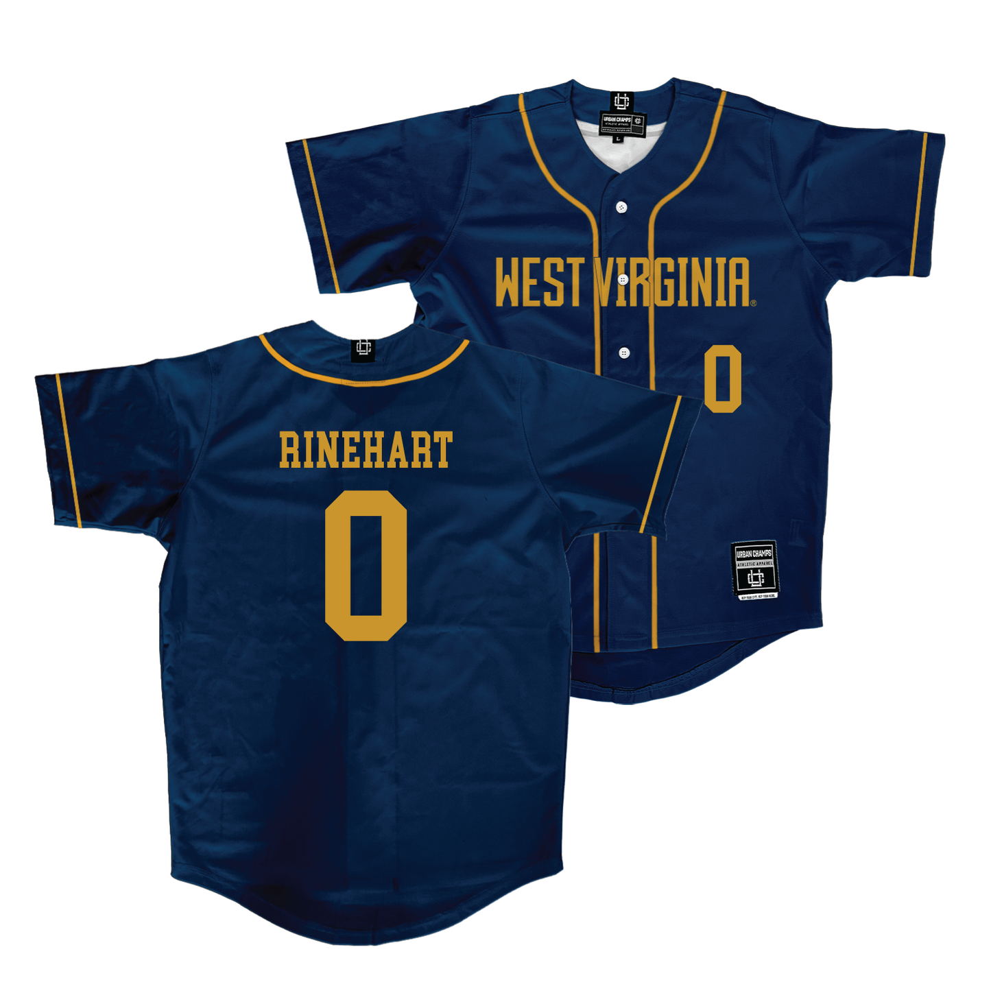 WVU Baseball Navy Jersey    - Jace Rinehart