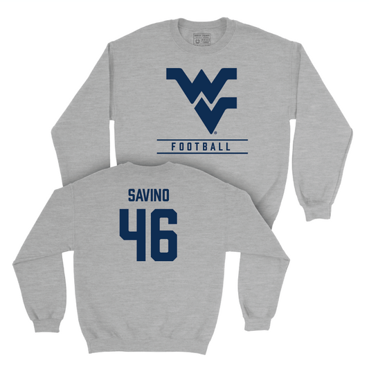 WVU Football Sport Grey Classic Crew   - Luke Savino