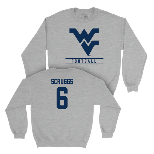WVU Football Sport Grey Classic Crew   - Jordan Scruggs