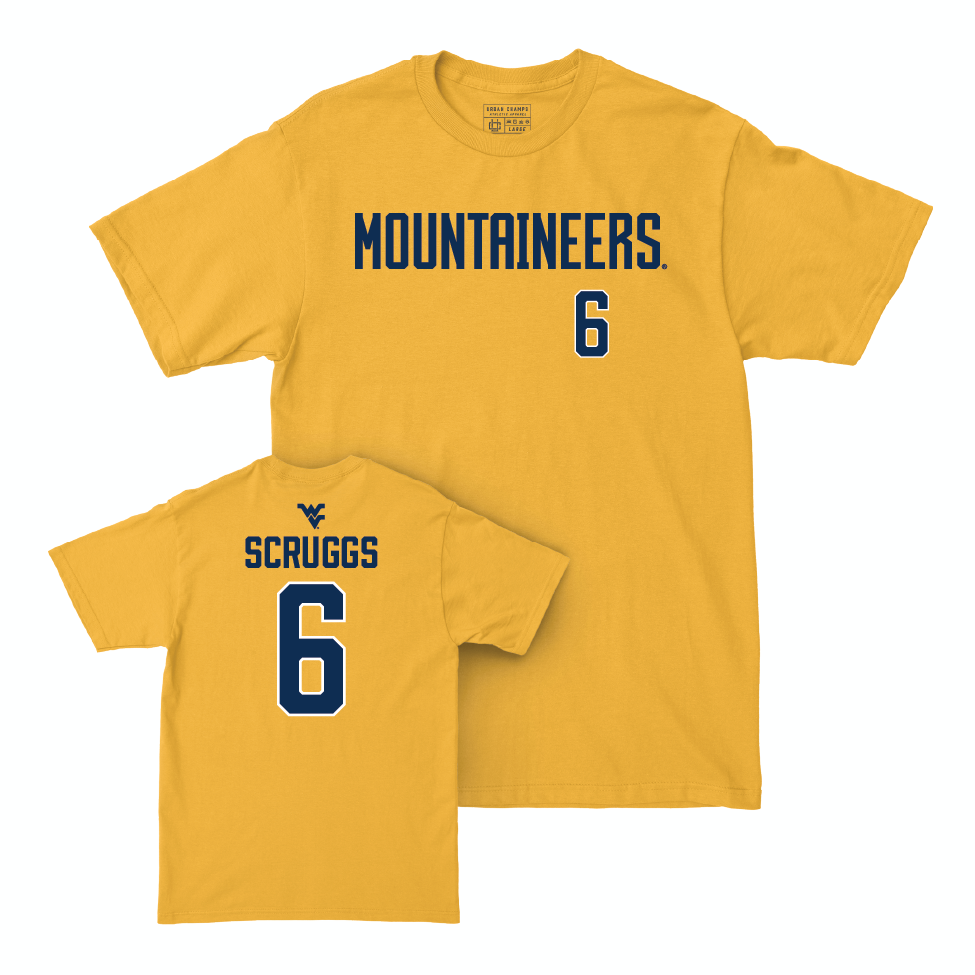 WVU Football Gold Mountaineers Tee   - Jordan Scruggs
