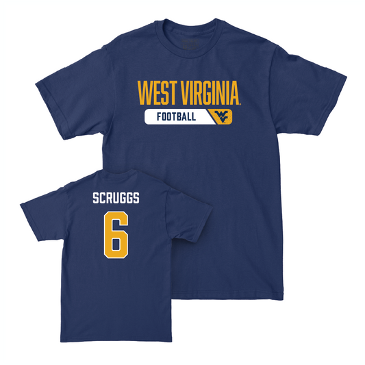 WVU Football Navy Staple Tee   - Jordan Scruggs