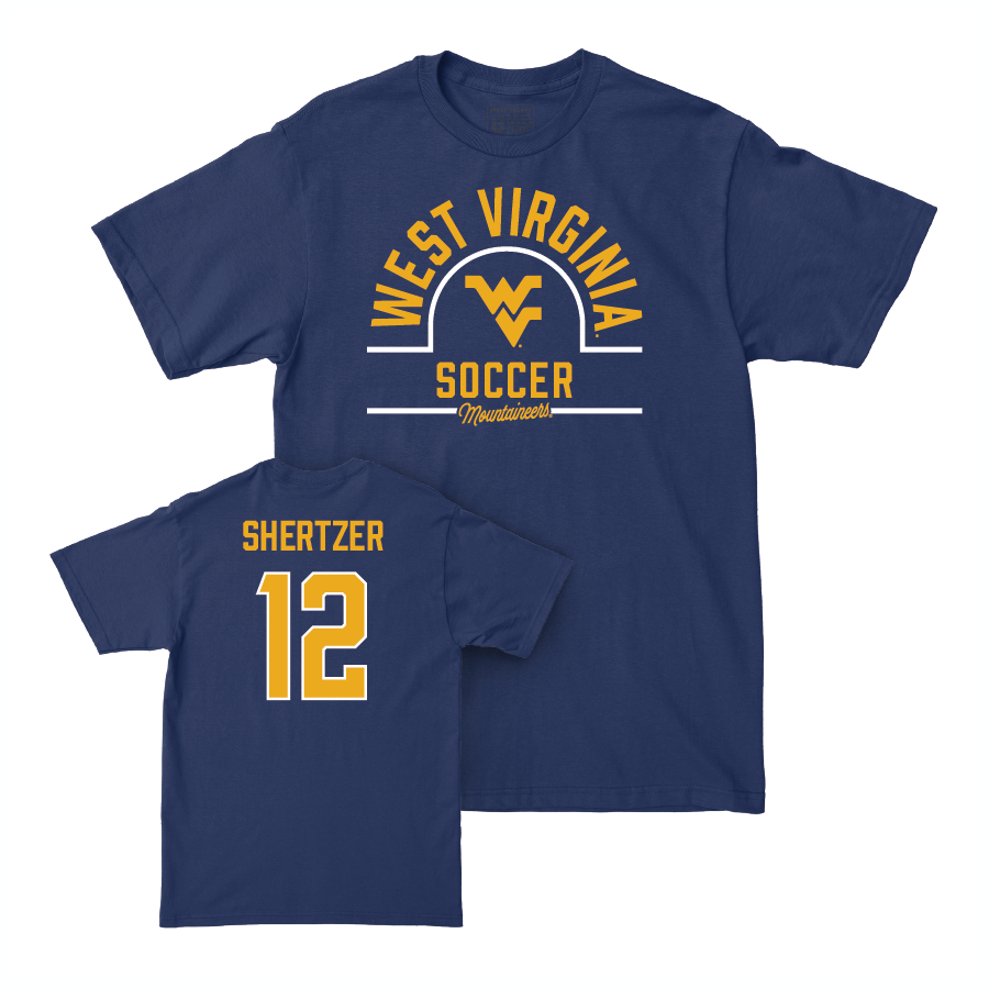 WVU Women's Soccer Navy Arch Tee   - Olivia Shertzer