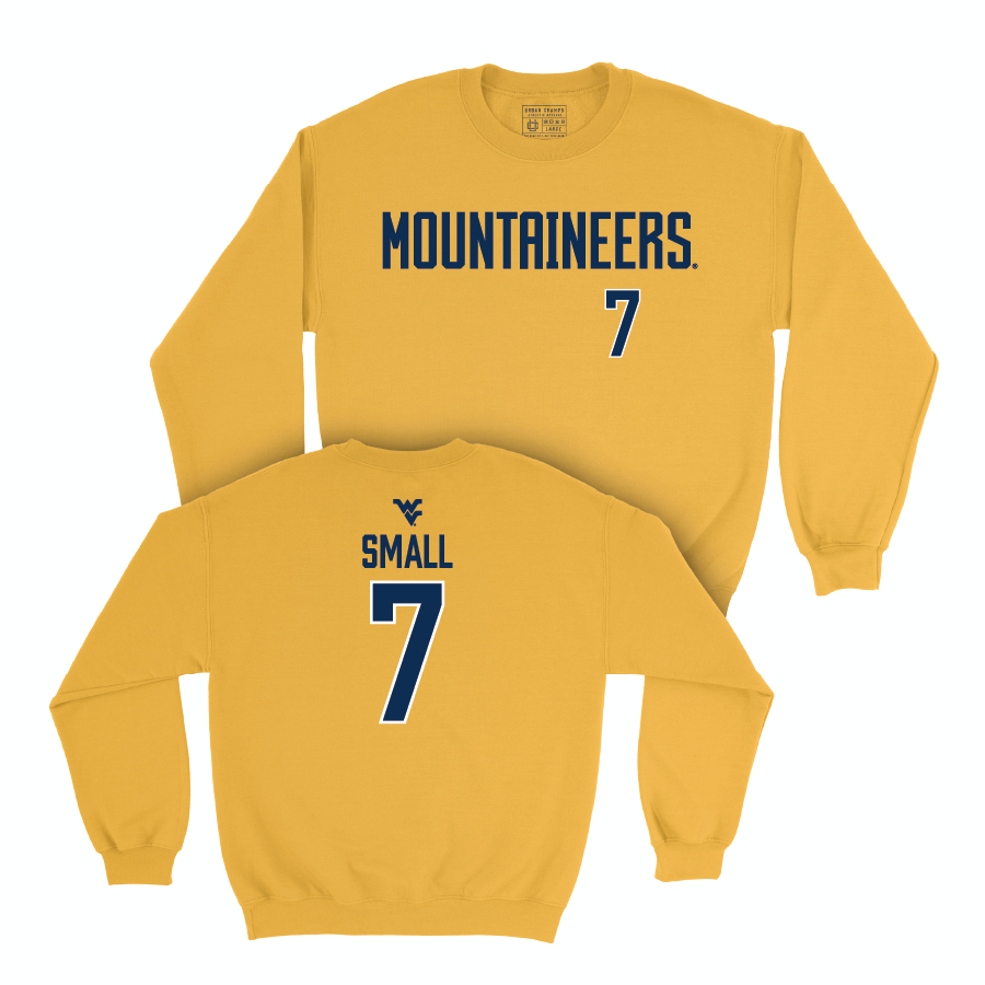 WVU Men's Basketball Gold Mountaineers Crew  - Javon Small