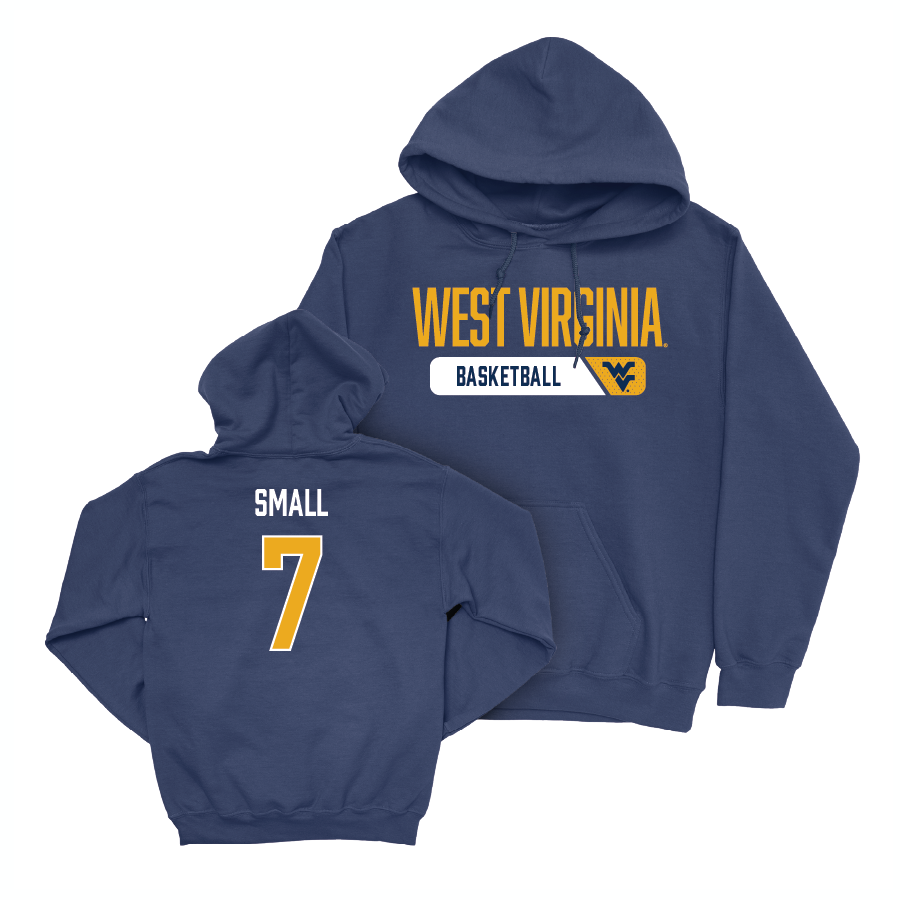 WVU Men's Basketball Navy Staple Hoodie  - Javon Small