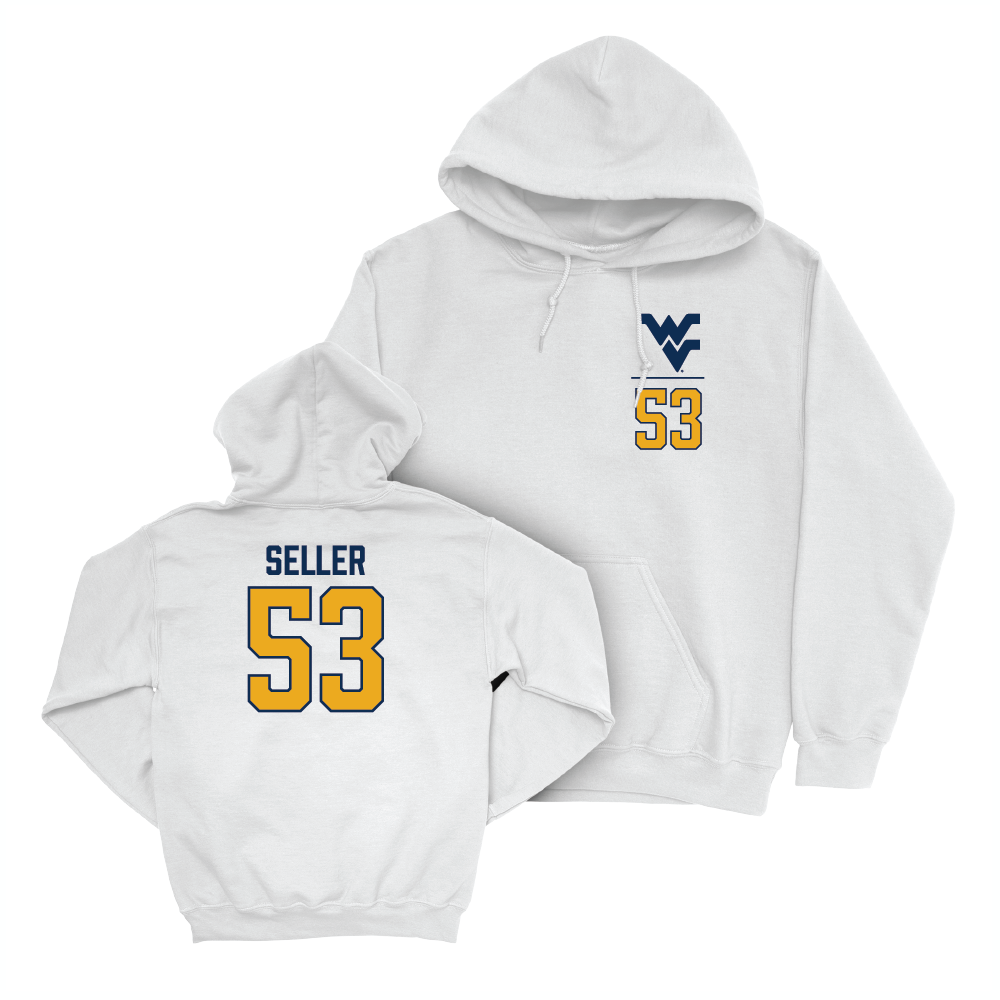 WVU Football White Logo Hoodie   - Kaden Seller