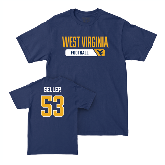 WVU Football Navy Staple Tee   - Kaden Seller