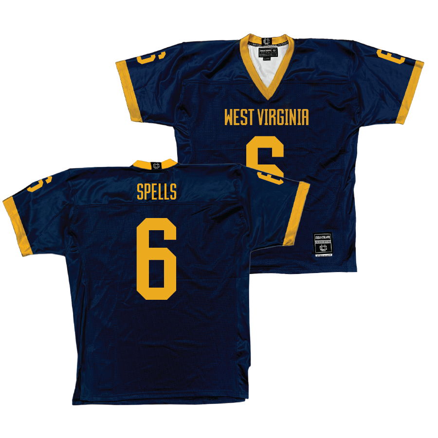 WVU Football Navy Jersey - Jacolby Spells