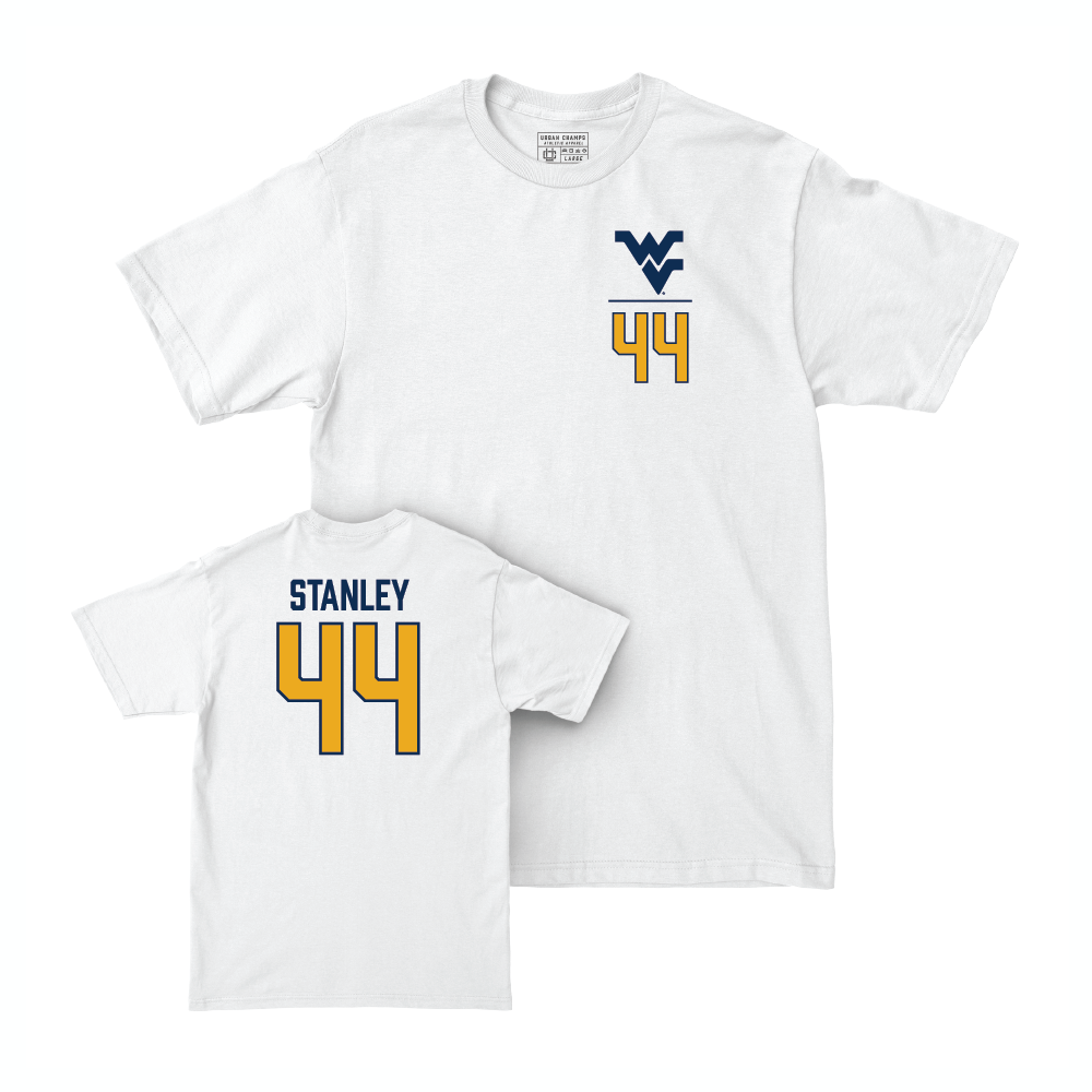 WVU Football White Logo Comfort Colors Tee   - Casey Stanley