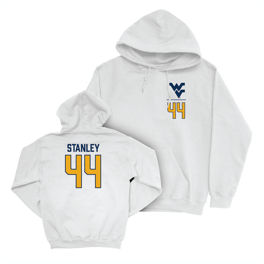 WVU Football White Logo Hoodie   - Casey Stanley