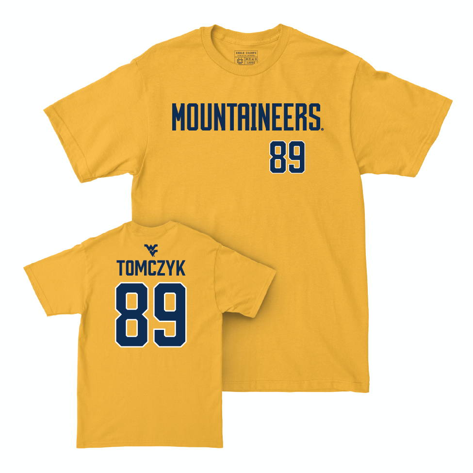 WVU Football Gold Mountaineers Tee   - Adam Tomczyk