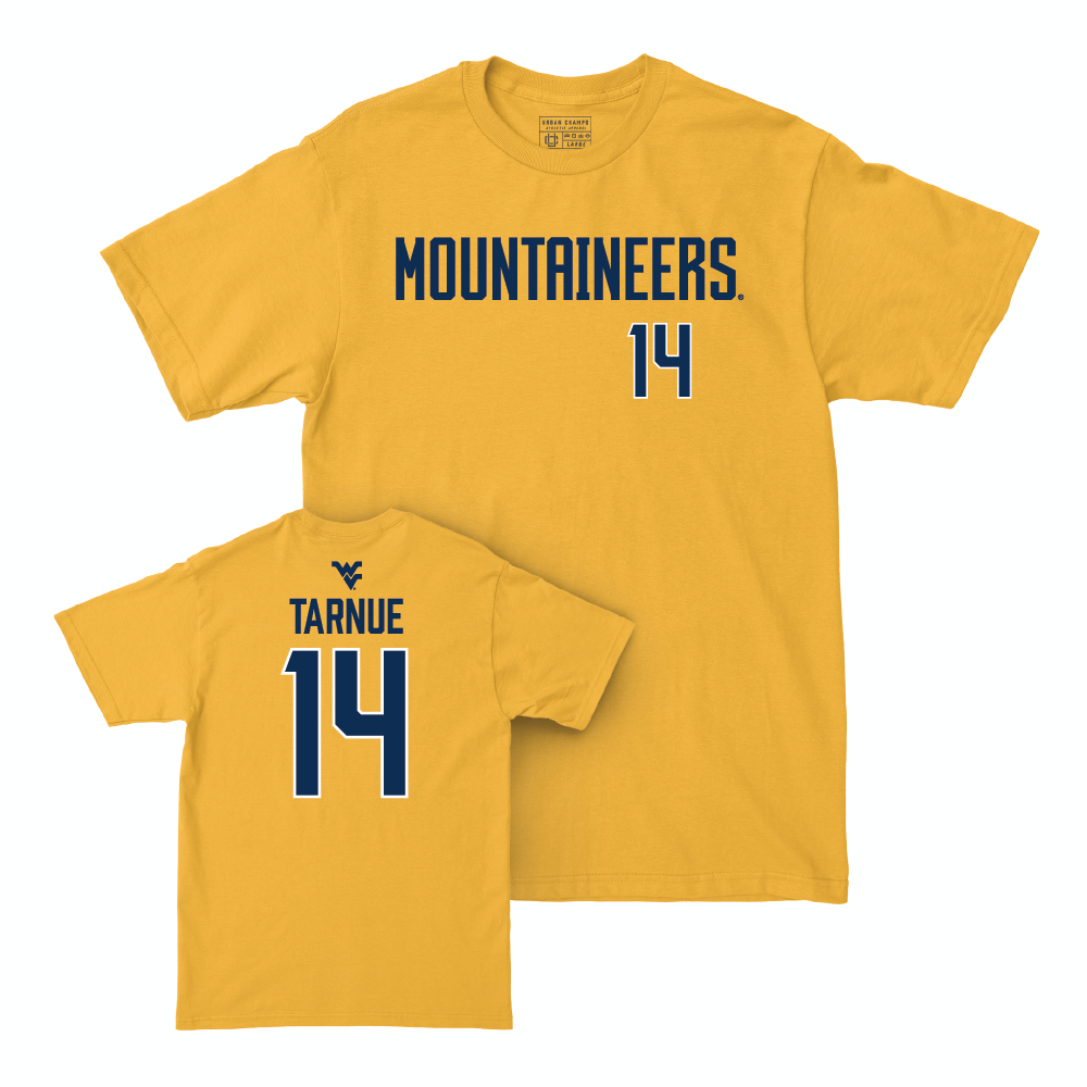 WVU Football Gold Mountaineers Tee   - Kekoura Tarnue