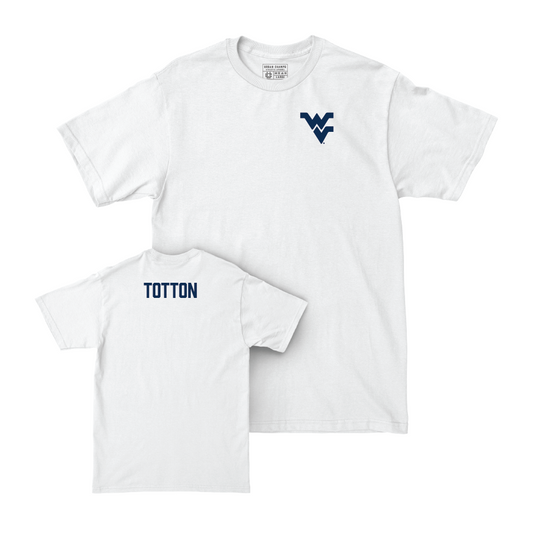 WVU Women's Rowing White Logo Comfort Colors Tee  - Isabelle Totton