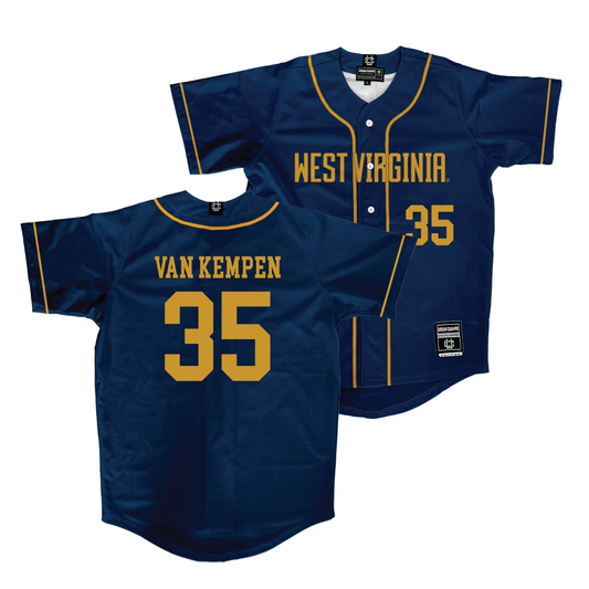 WVU Baseball Navy Jersey  - Gavin Van Kempen
