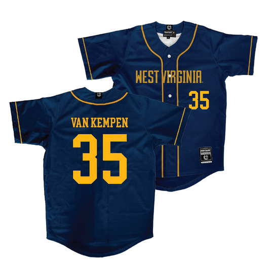 WVU Baseball Navy Jersey  - Gavin Van Kempen