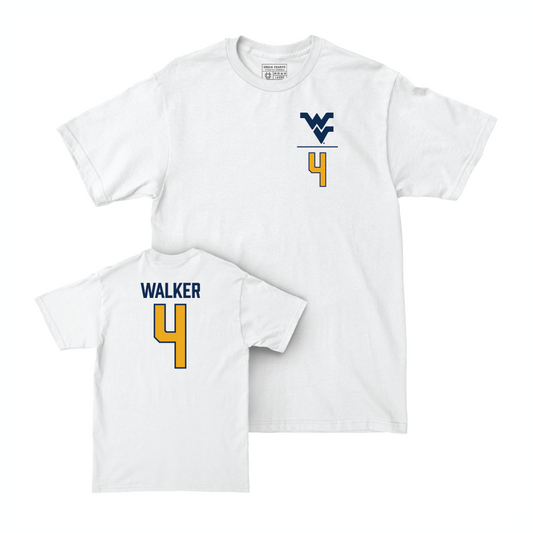 WVU Football White Logo Comfort Colors Tee   - Jordan Walker