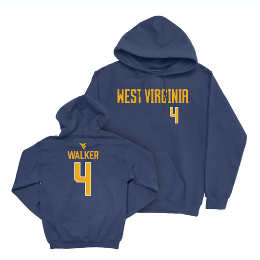 WVU Football Navy Wordmark Hoodie   - Jordan Walker