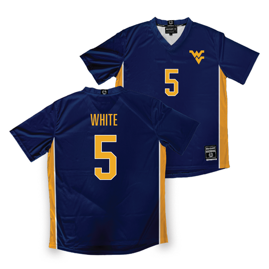 WVU Women's Soccer Navy Jersey   - Taylor White