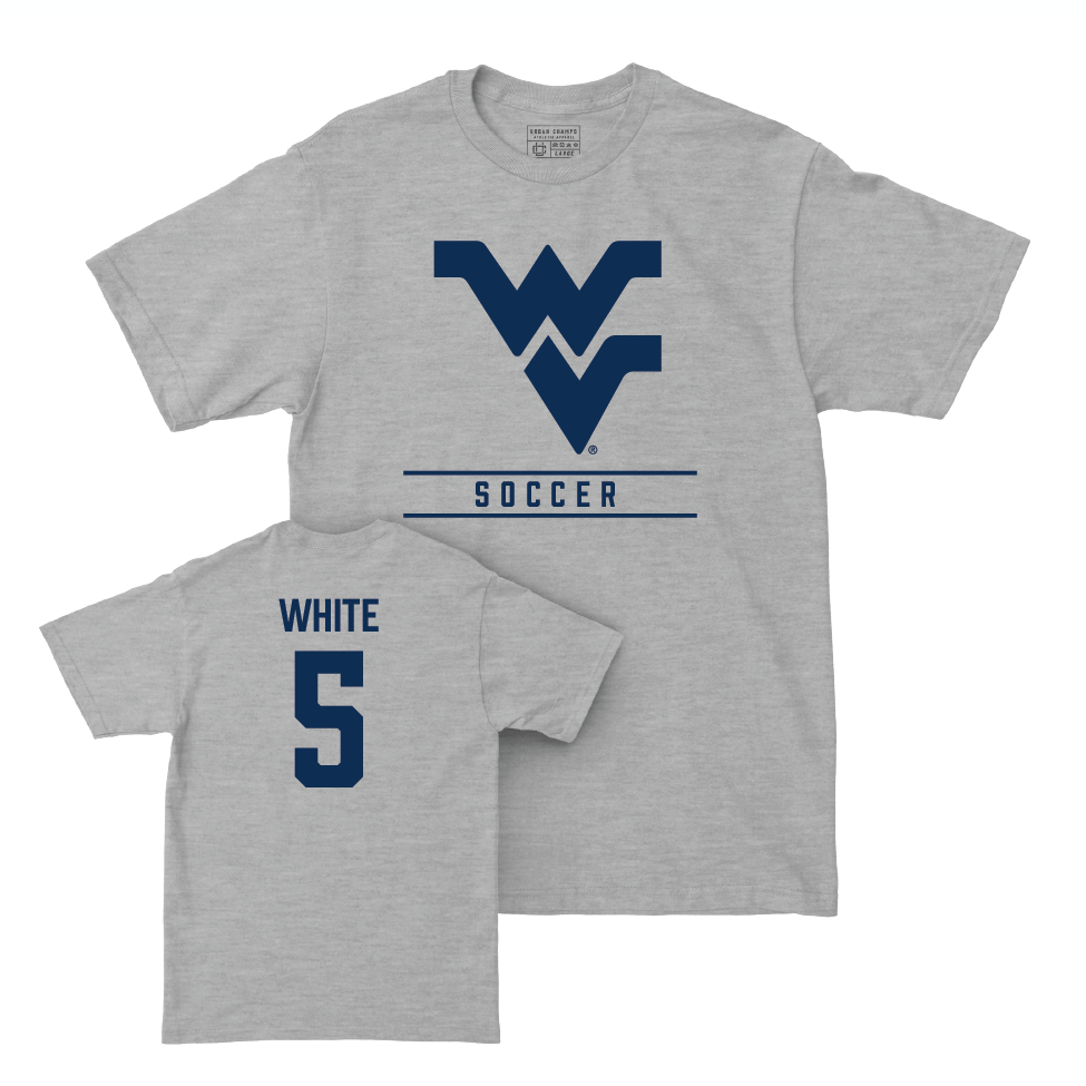 WVU Women's Soccer Sport Grey Classic Tee   - Taylor White