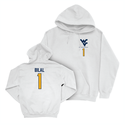 WVU Women's Soccer White Logo Hoodie - Aria Bilal Youth Small