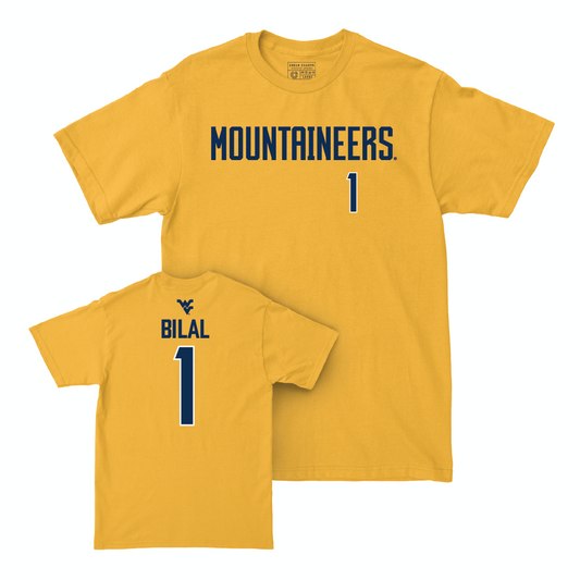 WVU Women's Soccer Gold Mountaineers Tee - Aria Bilal Youth Small