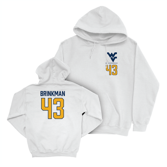 WVU Football White Logo Hoodie - Austin Brinkman Youth Small