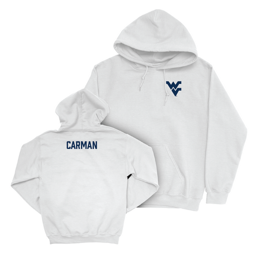 WVU Wrestling White Logo Hoodie - Anthony Carman Youth Small