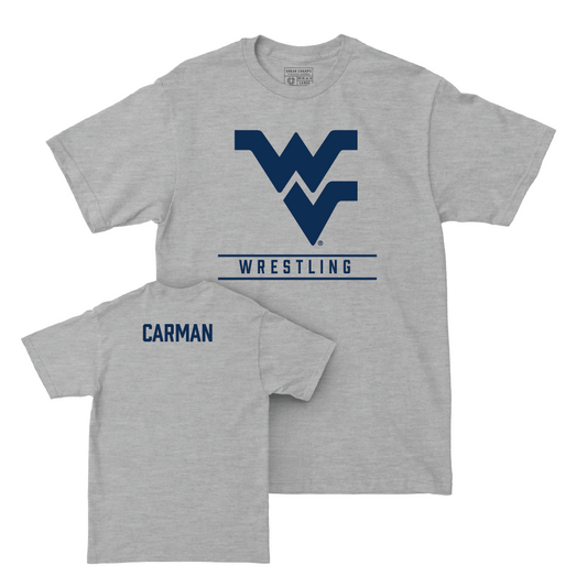 WVU Wrestling Sport Grey Classic Tee - Anthony Carman Youth Small